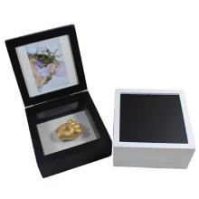 Custom High Quality 10x10''  Wood White Wall Mounting Display Specimen Butterfly 3D Shadow Box Photo Picture Frame